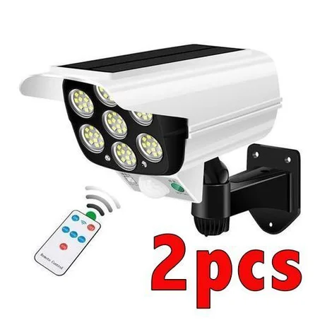 2 مصابيح الطاقة الشمسية الاقتصادي على شكل كاميرا