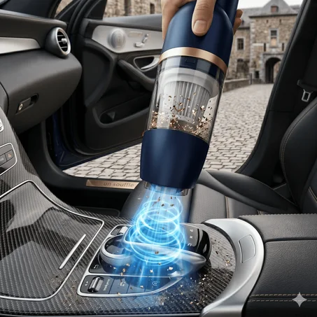 مكنسة سيارة لاسلكية محمولة – قوة تنظيف وأناقة في جهاز واحد ✨🚗