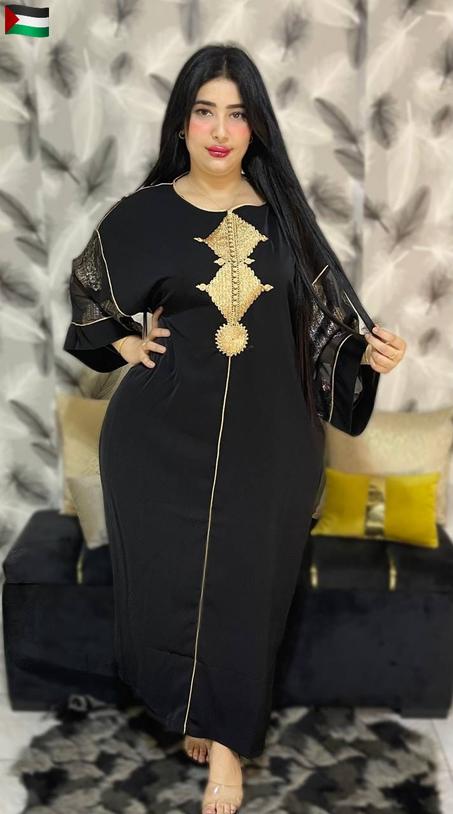 قفطان أنيق توب كريب مطروز جودة عالية 2024