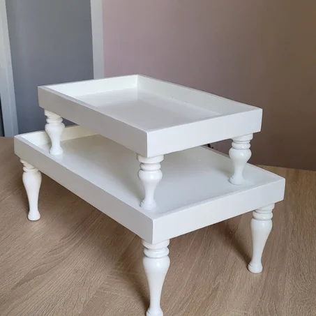 pack deux plateaux rectangulaires sur pieds