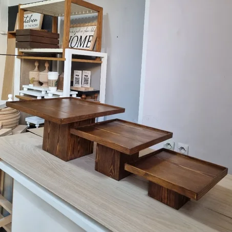 trios de plateaux surélevés