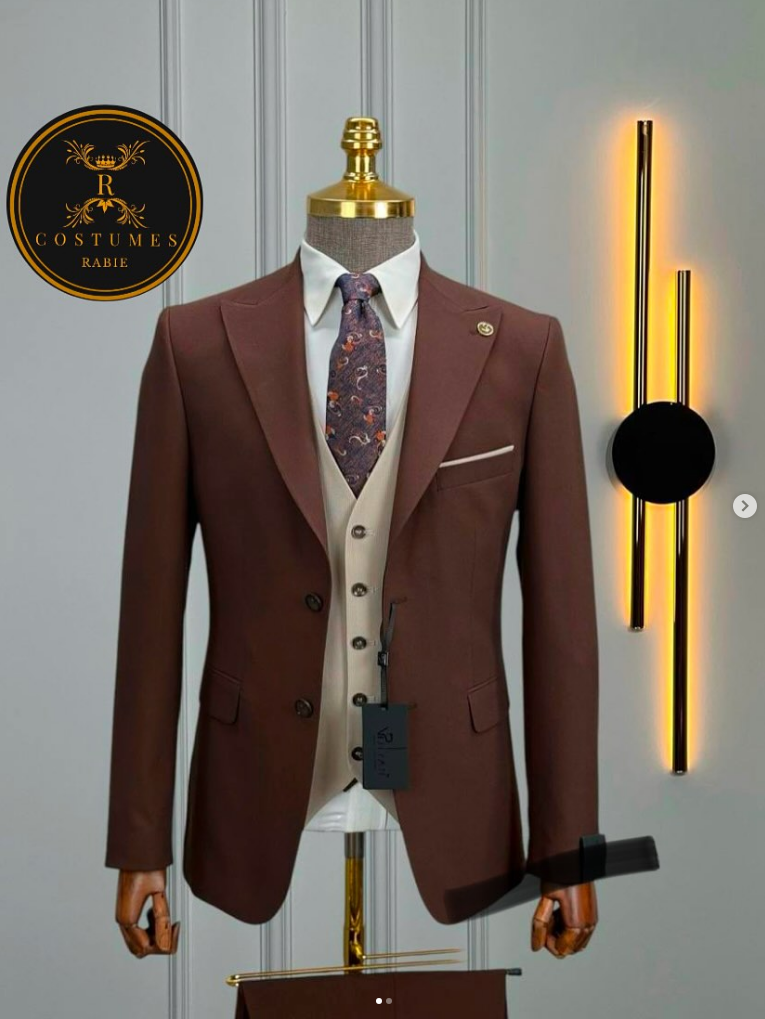 Costume Brun 3 pieces