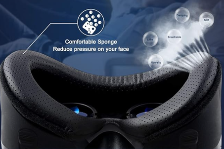 نظارات الواقع الافتراضي VR ثلاثية الأبعاد 3K HD بصورة عالية الجودة، مضادة للضوء الأزرق للألعاب والأفلام متوافقة مع جوال اندرويد