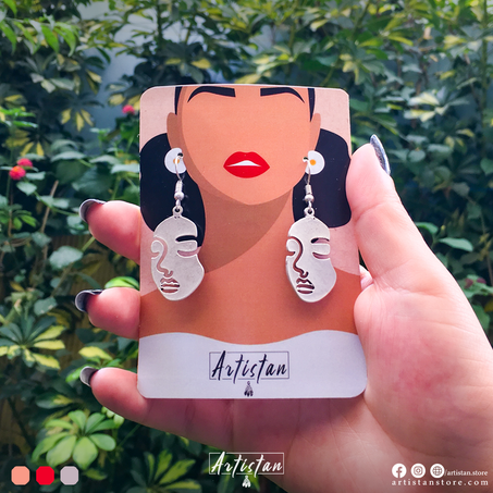 Abstract Geometric Face Earrings for Women Fashion -  Vintage Accessories
