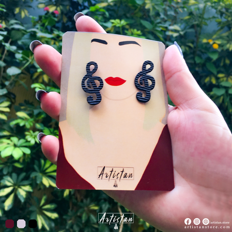 Piercing Music Earrings Stainless Steel Note Stud Earrings