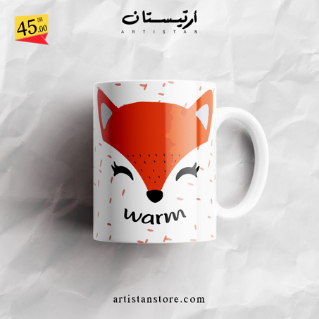 Cute Animal Red Fox Ceramic Coffee Mug Tea Cup, 12 OZ