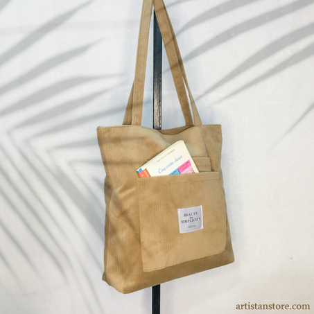 BEAUTY IN SIMPLICITY BAG - LIGHT BROWN