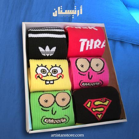 Mix Colorful Pack   -   cartoon network socks