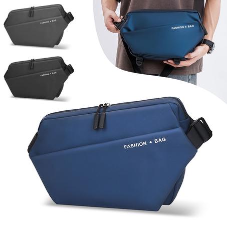 Fashion Bag Sac de poitrine décontracté pour hommes avec bandoulière LX066 - Bleu