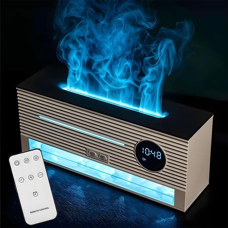 Diffuseur d’aromathérapie Flame Air à brume de feu avec réveil