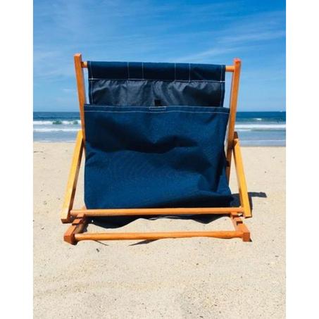 Chaise de Plage Réglable en 3 Positions Avec Poche Arrière