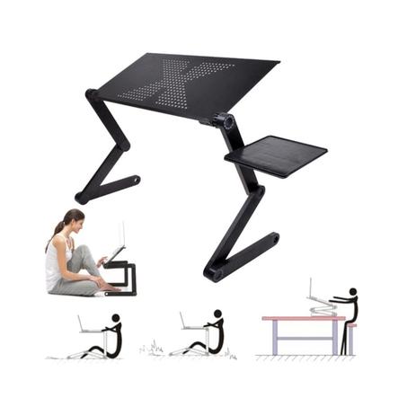 Table pliante en aluminium pour ordinateur Portable, support de bureau multifonctionnel rotatif à 360 degrés pour lit