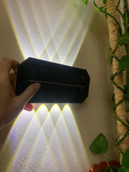 Lampe Solaire Murale 8LED avec Détection de Mouvement Auto 1Pcs