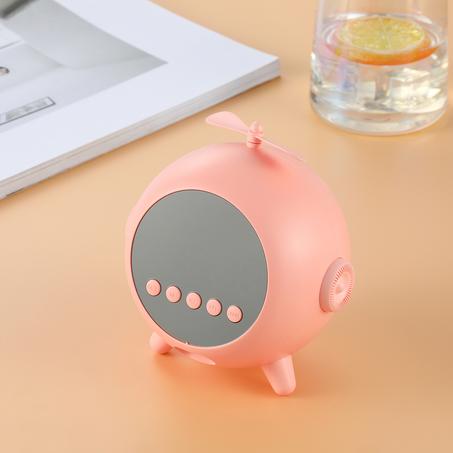 Réveil Numérique à Miroir  Rechargeable avec Haut-parleur Portable Bluetooth 5.0