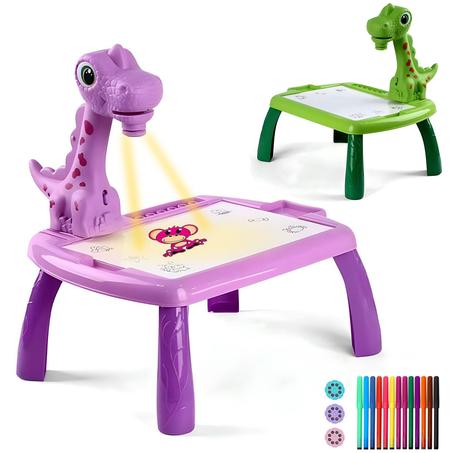 Projecteur de dessin Dino pour enfants avec 24 motifs colorés