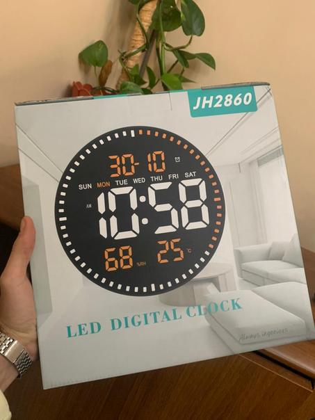 Horloge murale numérique LED avec Télécommande JH-2860