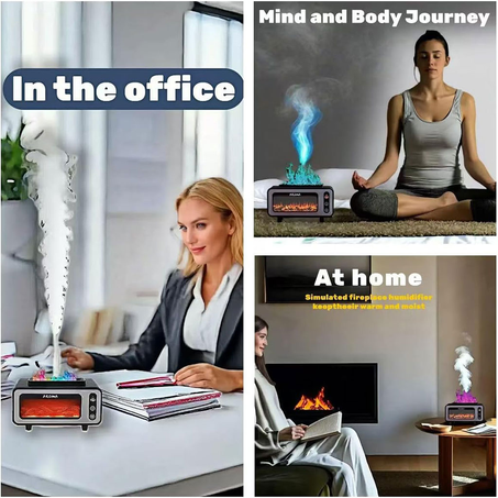 Diffuseur d’huiles essentielles et humidificateur à flamme