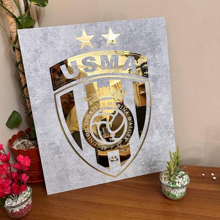 Cadre en Acrylique Effet Gold Miroir Motif Club USMA