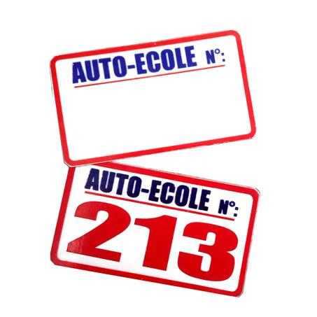 Plaque magnétique N° Auto Ecole