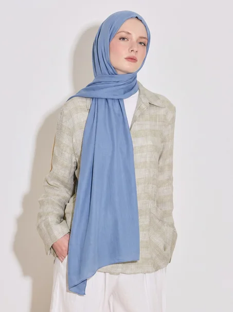 CHALE FERRANO NATUREL/BLEU DENIM