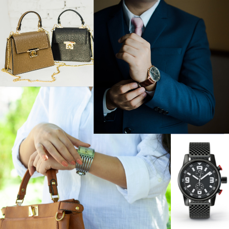 الحقائب والساعات