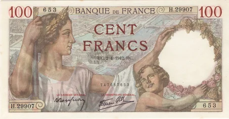 Billet français – 100 Francs 1939