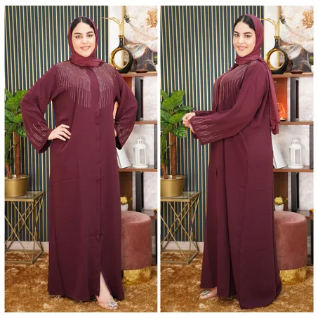 عباية نور إماراتية بالفولار توب كريب مستورد