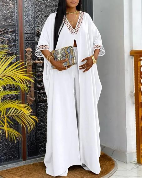 Ensemble haut et pantalon en dentelle