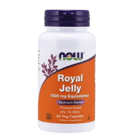 NOW Foods, Gelée royale, 1500 mg, 60 capsules végétariennes