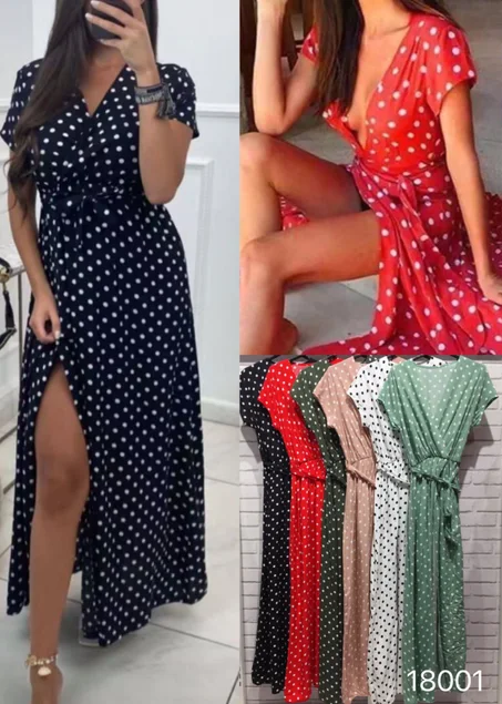 Vestido comprido com bolas Blancas