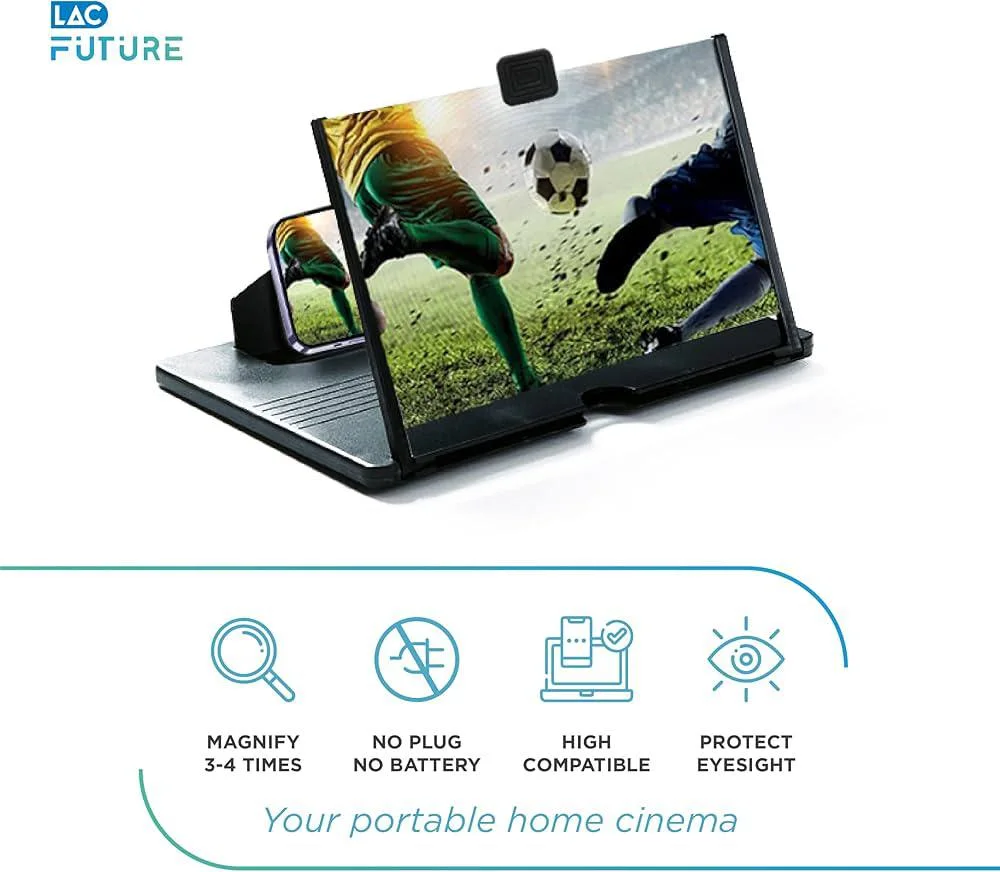 Loupe Amplificateur d'Écran Smartphone - Support Vidéo HD Pliable.