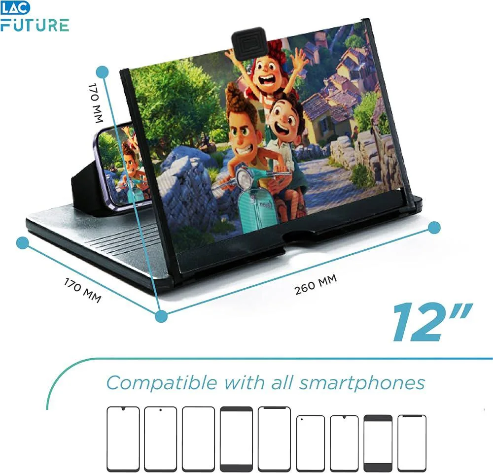 Loupe Amplificateur d'Écran Smartphone - Support Vidéo HD Pliable.