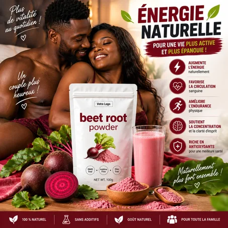 La Betterave en Poudre 100 % Naturelle pour votre routine quotidienne / Disponible Au Congo Brazaville