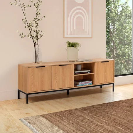 طاولة تلفاز عصرية 160 سم – لون خشبي (روبل)