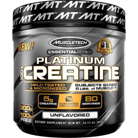 Muscle Tech PLATINUM 100% CREATINE MONOHYDRATE PURE 400 G certifier usa