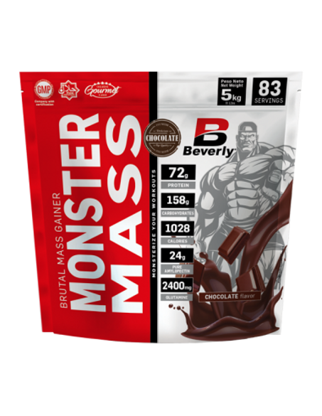 MONSTER MASS 5 kg | Protéines plus glucides et glutamine | Prendre du poids, de la force et de la masse musculaire