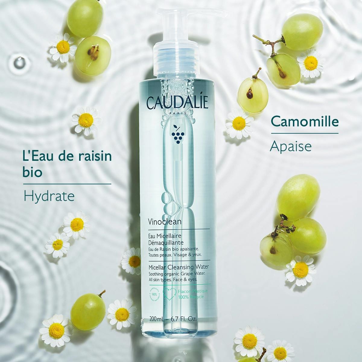 Vinoclean Eau Micellaire Démaquillante à la Camomille - 200ml
