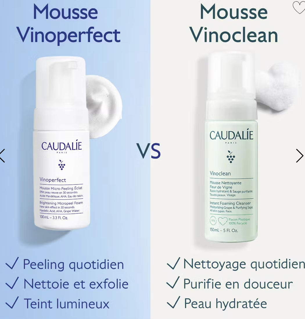 Vinoperfect Mousse Micro-Peeling Éclat à l'Acide Mandélique (AHA) - 50mL