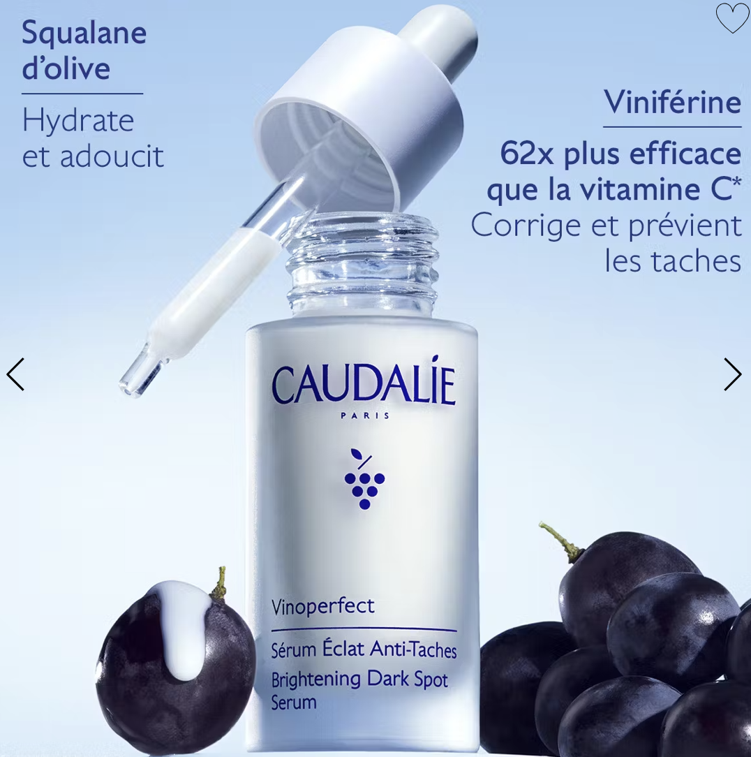 Vinoperfect Sérum Éclat Anti-Taches à la Viniférine, alternative à la Vitamine C