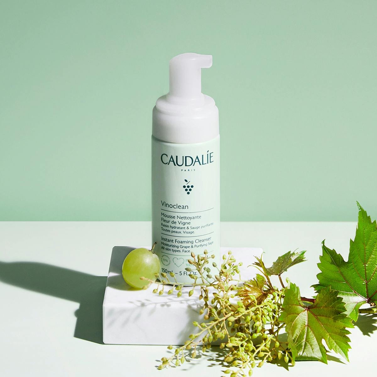 Vinoclean Mousse Nettoyante Visage Fleur de Vigne - 150ml