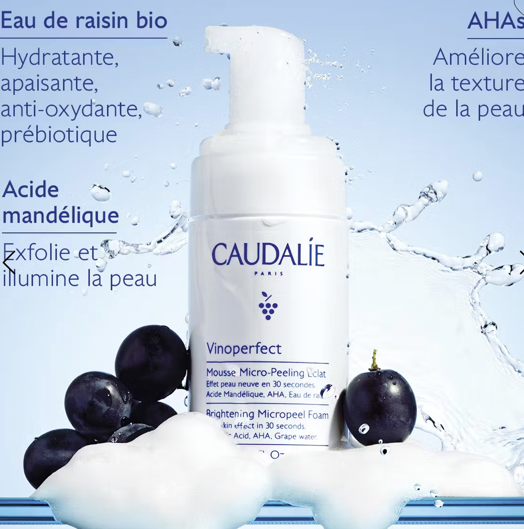 Vinoperfect Mousse Micro-Peeling Éclat à l'Acide Mandélique (AHA) - 50mL
