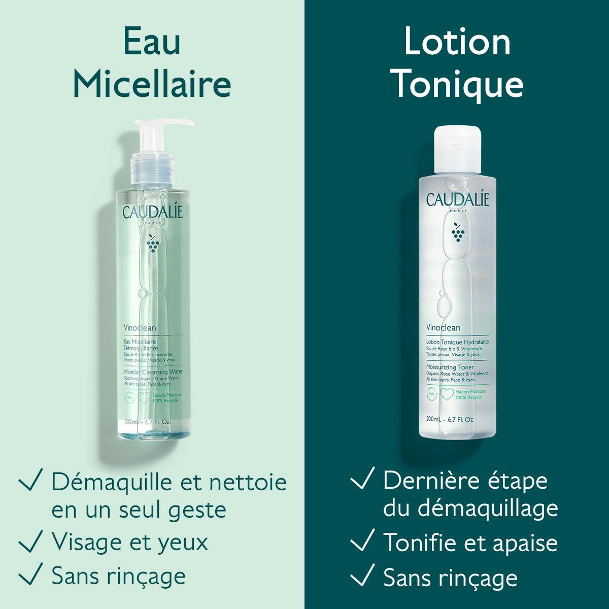 Vinoclean Eau Micellaire Démaquillante à la Camomille - 200ml