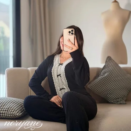 بجامة صوفة بالدونتيل ممتازة عالية الجودة