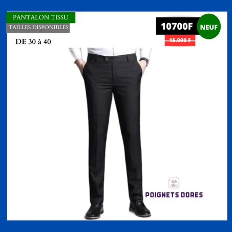 Pantalon tissu pour hommes