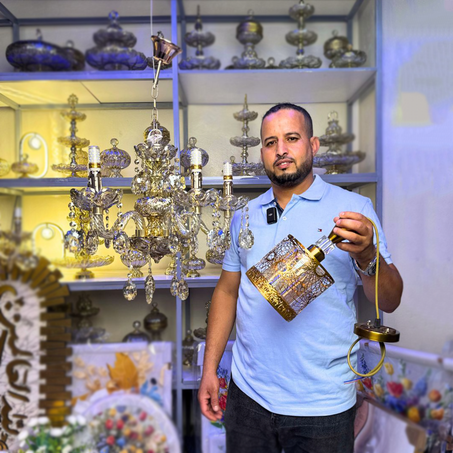 ثريا كريستال 5   فاخرة بتصميم ملكي + ثريا صغيرة مجانية