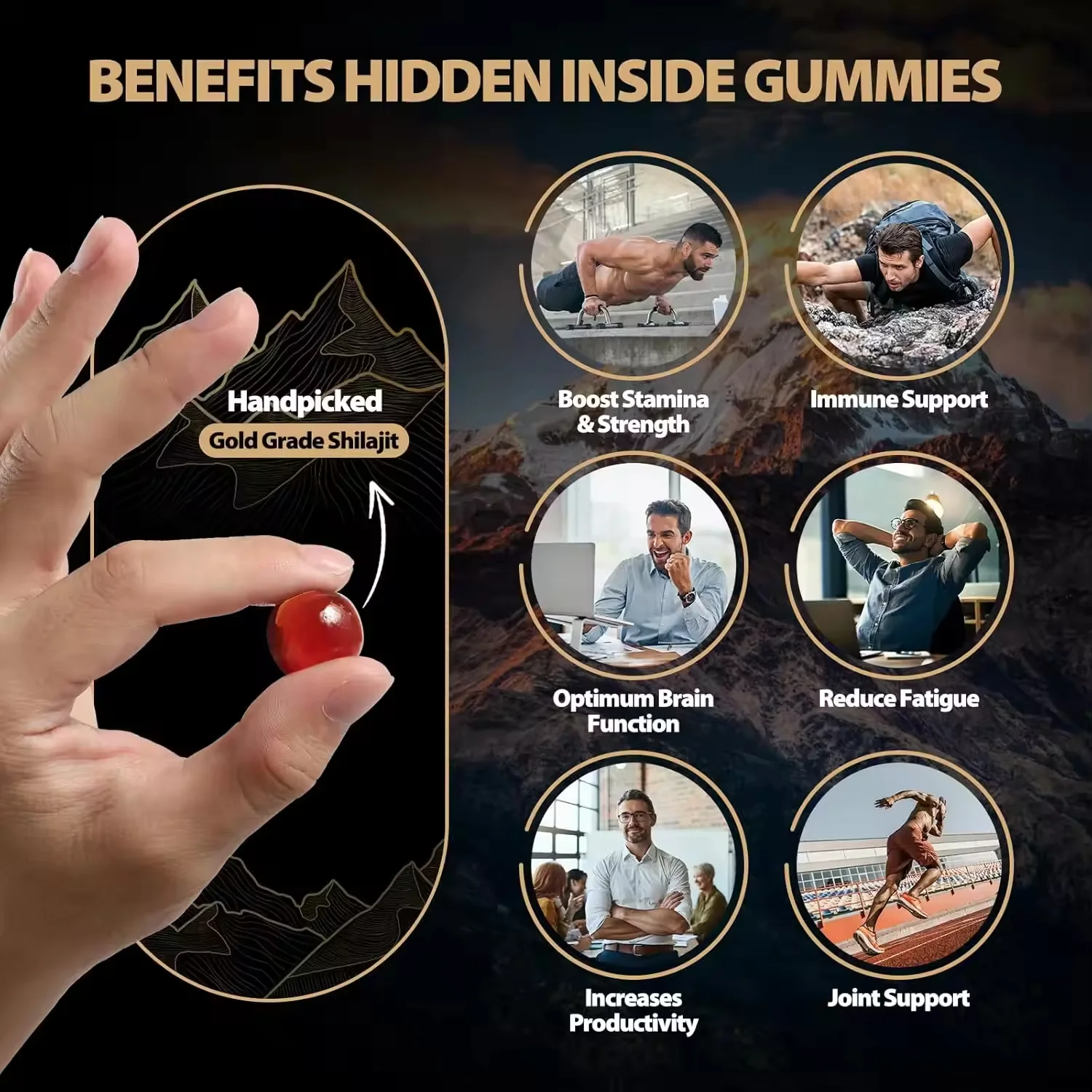 60 bonbons gélifiés de Shilajit Pur BF