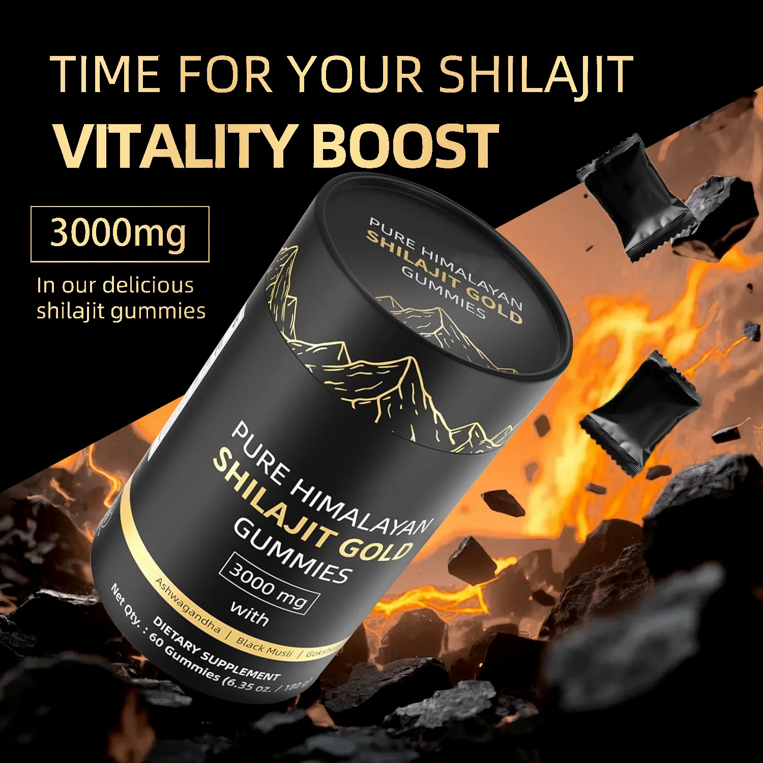 60 bonbons gélifiés de Shilajit Pur BF