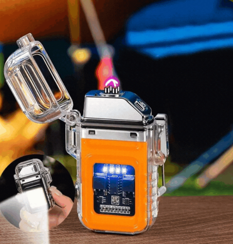 ولاعة 2 في 1 ذات شعلة مضادة للريح وإضاءة ليلية ⭐⭐⭐⭐⭐