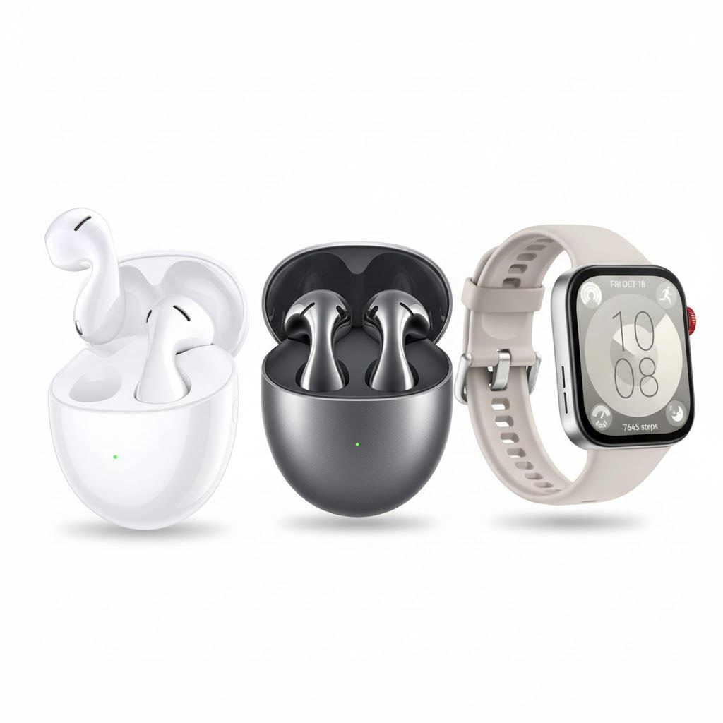 عرض سماعتين هواوي فري بودز 5 عليهم ساعة هواوي فيت 3 هدية