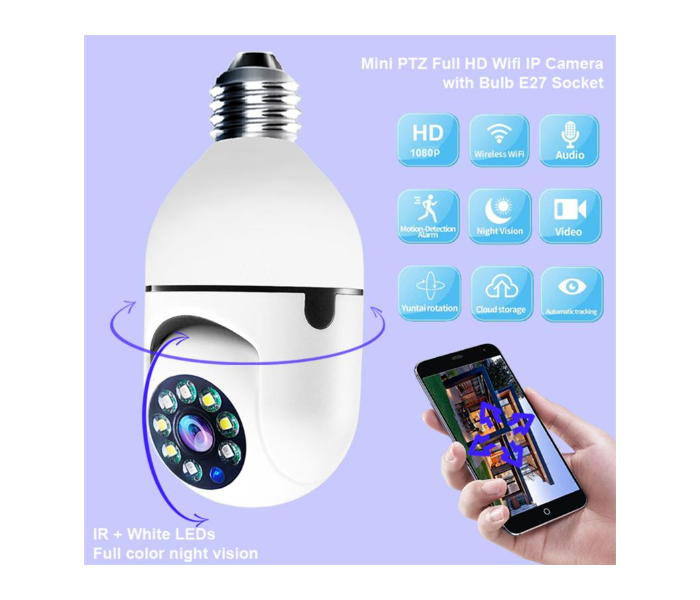 Smart Camera/كاميرا واي فاي ذكية بشكل لمبة